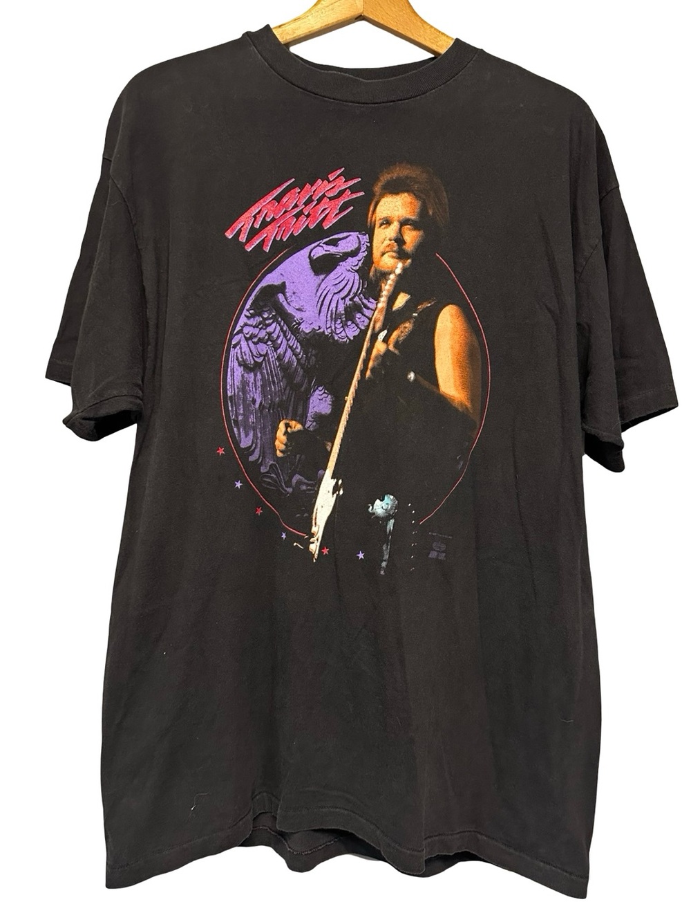 VTG 90s Travis Tritt Tour TShirt Size XL Single Stitch Black Oversized